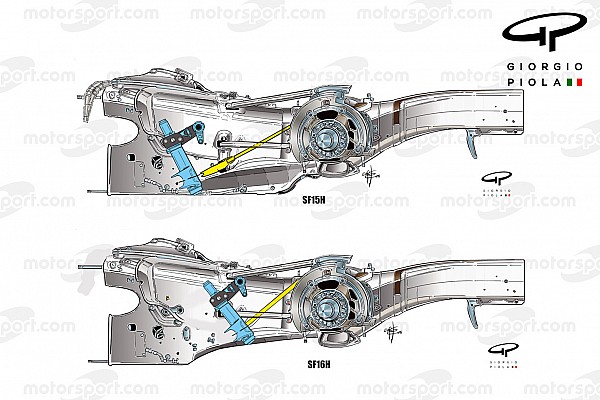 Como a melhora do motor Ferrari mudou a suspensão do SF16-H
