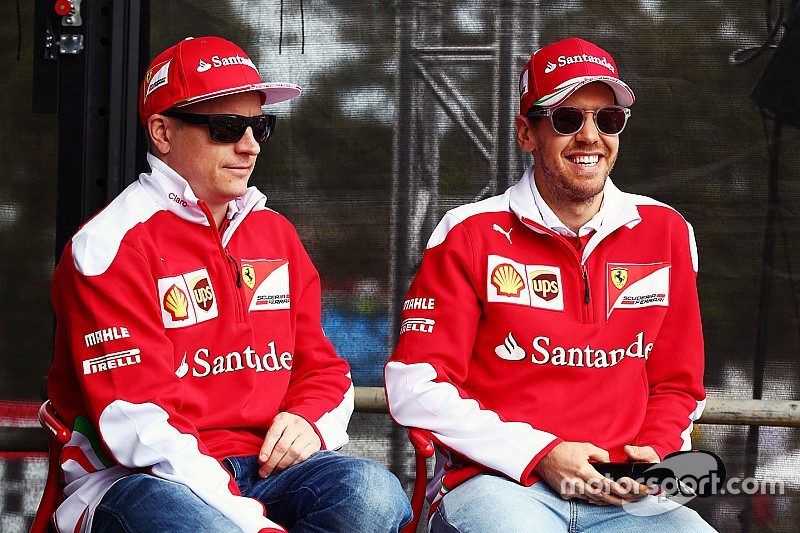 Kimi Raikkonen, Ferrari and Sebastian Vettel Ferrari