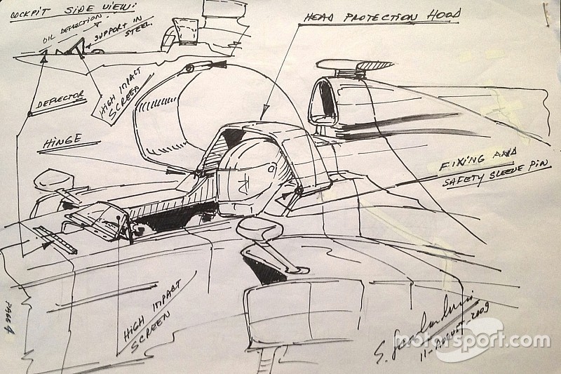 Boceto de Enrique Scalabroni parabrisas activos