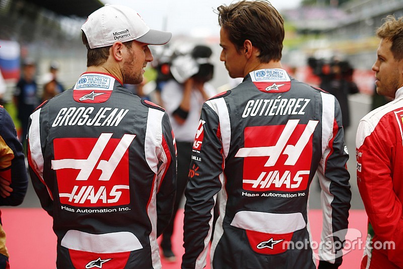 Romain Grosjean, Haas F1 Team VF-16, Esteban Guti&eacute;rrez, Haas F1 Team VF-16