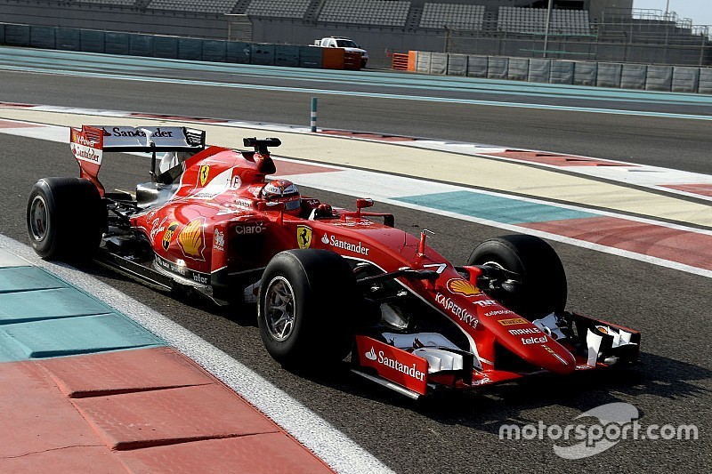 Kimi Raikkonen, Ferrari, probando los nuevos neum&aacute;ticos Pirelli de 2017