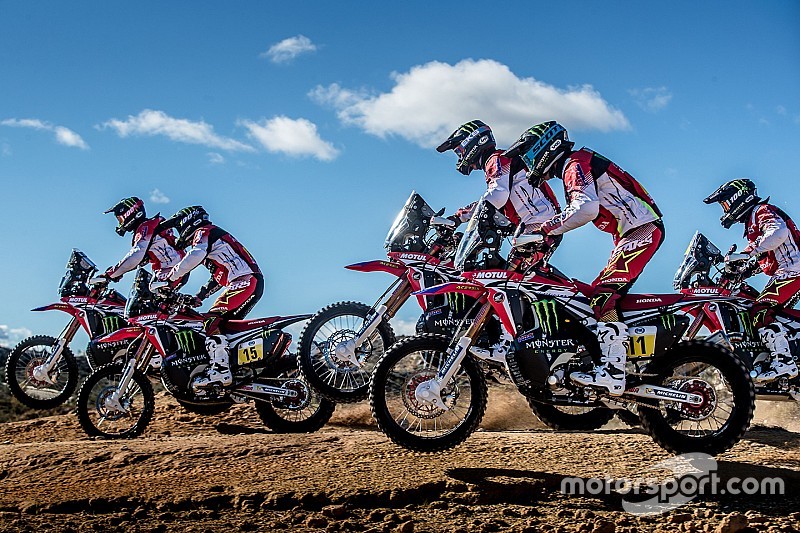 Michael Metge, Paulo Goncalves, Ricky Brabec, Kevin Benavides, Joan Barreda, Monster Energy Honda Te