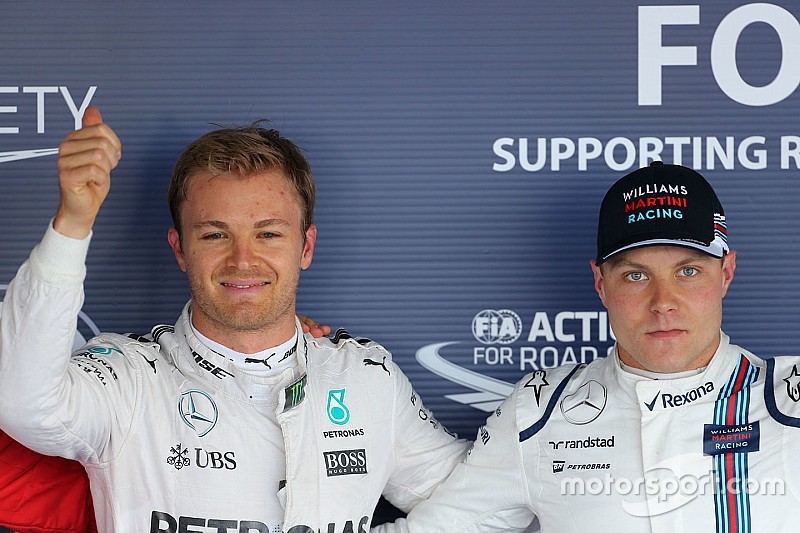 Polesitter: Nico Rosberg, Mercedes AMG F1 Team, third place Valtteri Bottas, Williams