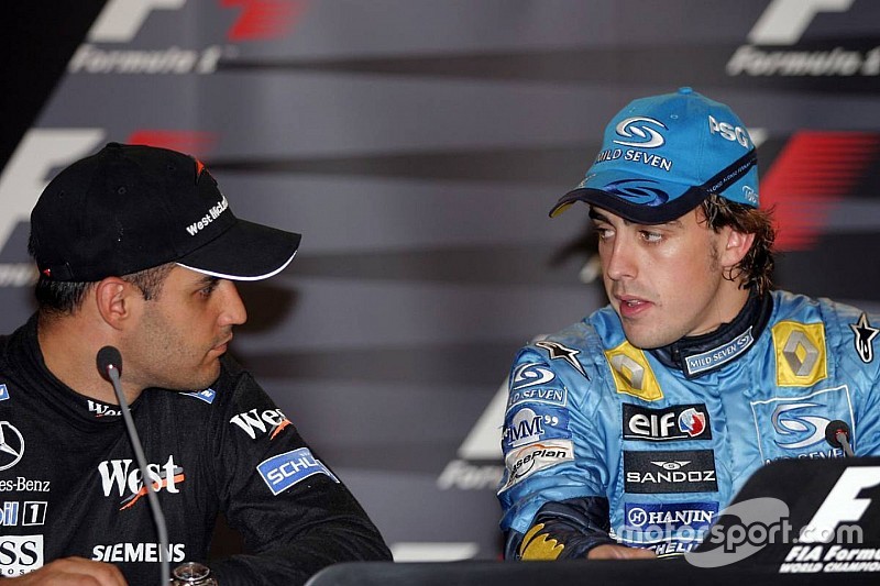 Press conference: race winner Fernando Alonso with Juan Pablo Montoya