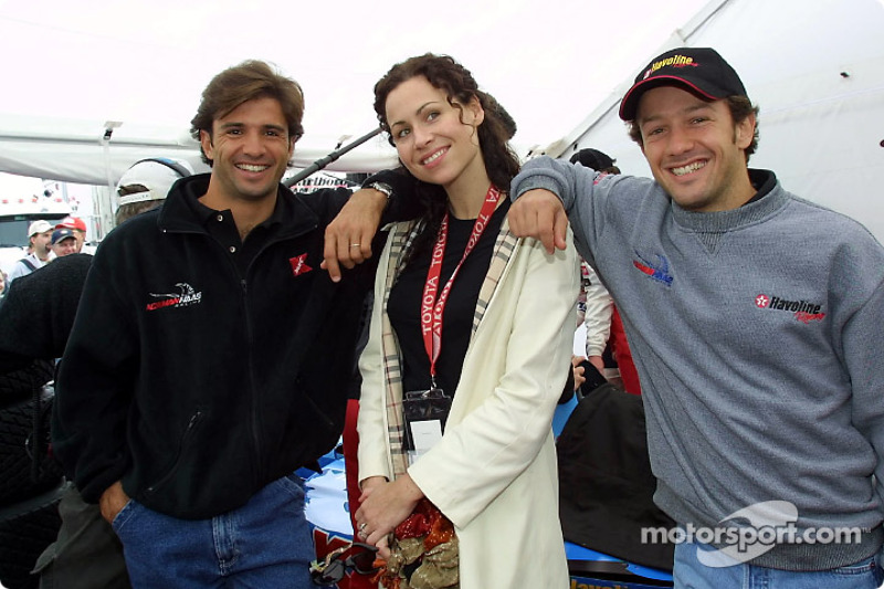 Christian Fittipaldi, l'actrice Minnie Driver et Cristiano da Matta