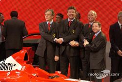 Paolo Martinelli, Ross Brawn, Rory Byrne y Jean Todt