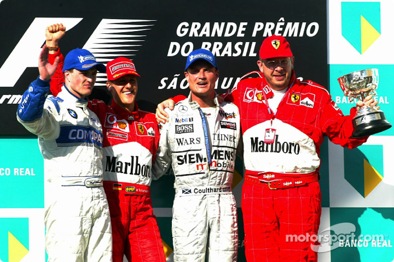 2002 : 1. Michael Schumacher, 2. Ralf Schumacher, 3. David Coulthard