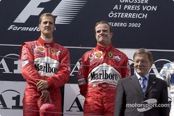 Pódio: Michael Schumacher e Rubens Barrichello