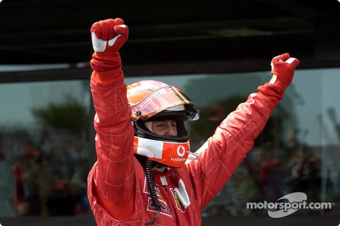 Michael Schumacher, campeón del mundo de Fórmula 1 del año 2002 con Ferrari