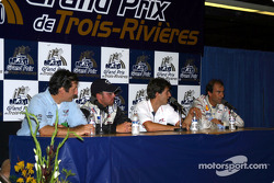 Emanuele Pirro talking at the press conference