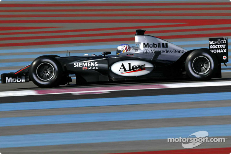 Alexander Wurz test the new McLaren Mercedes MP4-18