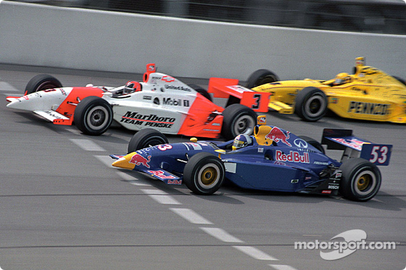 Buddy Rice, Helio Castroneves and Sam Hornish Jr.