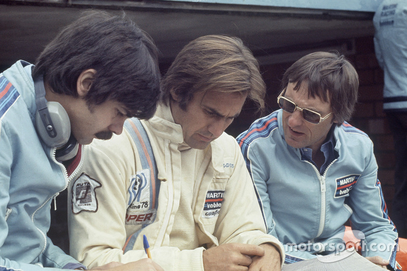 Gordon Murray, Bernie Ecclestone ve Carlos Reutemann, Brabham BT44B-Ford