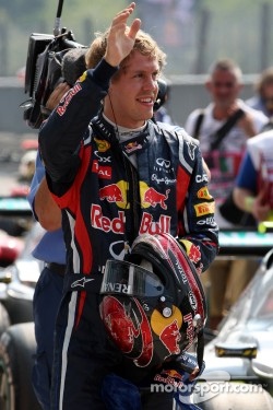 Pole winner Sebastian Vettel, Red Bull Racing