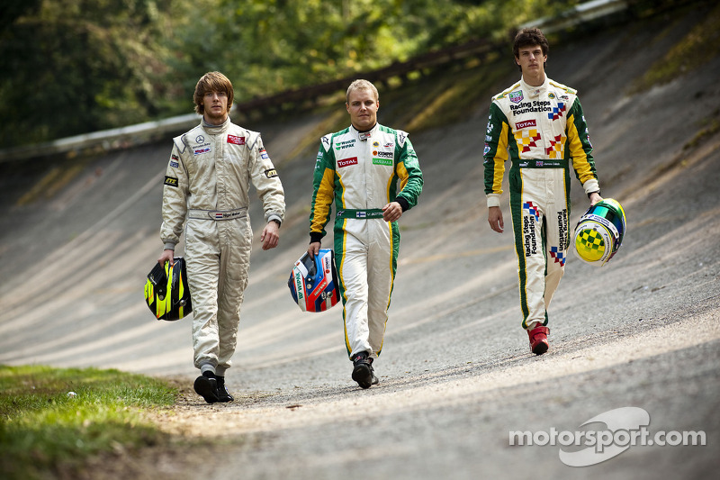 Valtteri Bottas, James Calado and Nigel Melker, first second and third in the 2011 GP3 Series champi