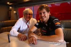 Bernie Ecclestone and Sebastian Vettel, Red Bull Racing interview