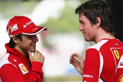 Felipe Massa, Scuderia Ferrari with Rob Smedley, Scuderia Ferrari Race Engineer