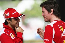 Felipe Massa, Scuderia Ferrari with Rob Smedley, Scuderia Ferrari Race Engineer