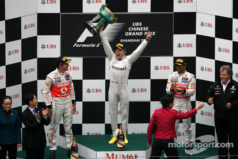 Jenson Button, McLaren Mercedes, Nico Rosberg, Mercedes AMG F1, Lewis Hamilton, McLaren Mercedes y Norbert Haug, Mercedes, Jefe de Motorsport