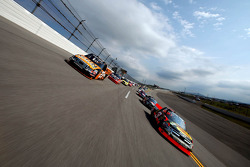 Ty Dillon leads the field during pace laps