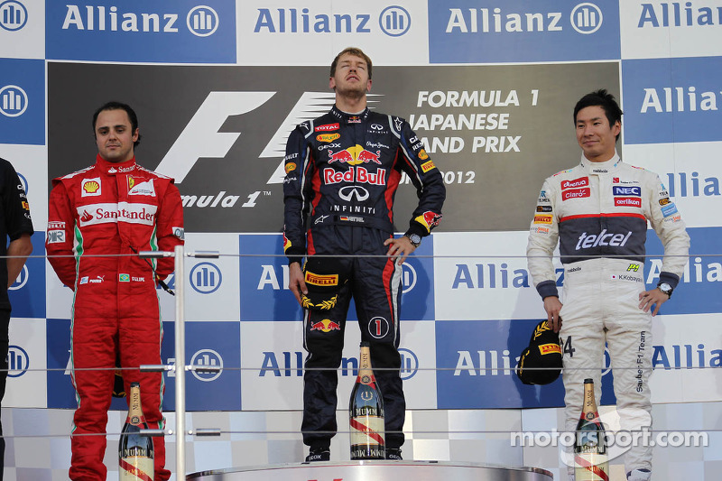 2012 - 1. Sebastian Vettel, 2. Felipe Massa, 3. Kamui Kobayashi