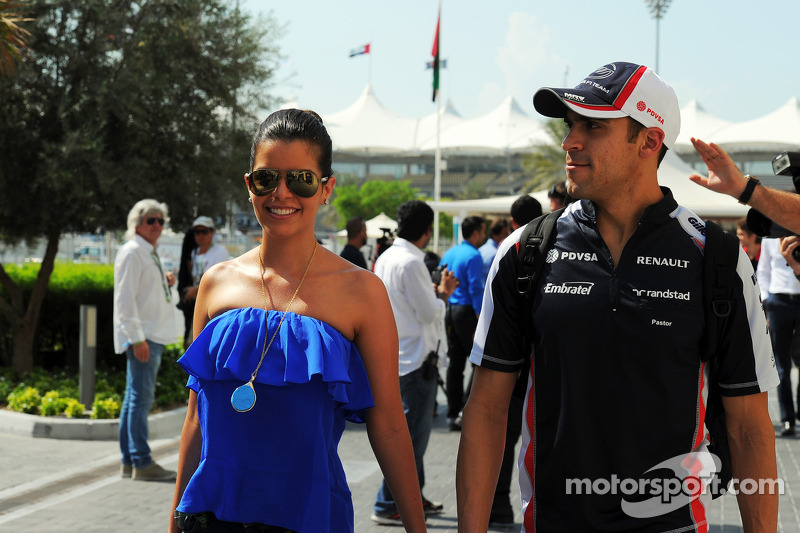 Pastor Maldonado, Williams with his girlfriend Gabriella Tarkany