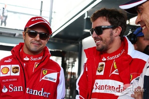 Felipe Massa, Ferrari with Fernando Alonso, Ferrari