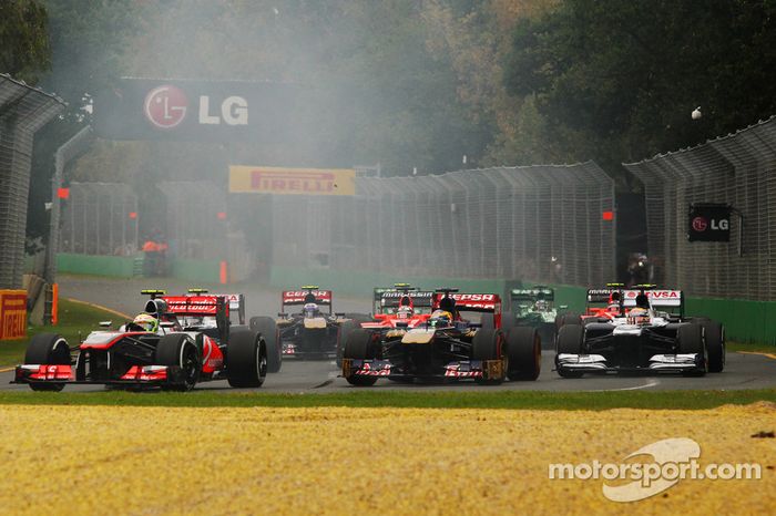 Sergio Pérez, McLaren MP4-28 al inicio
