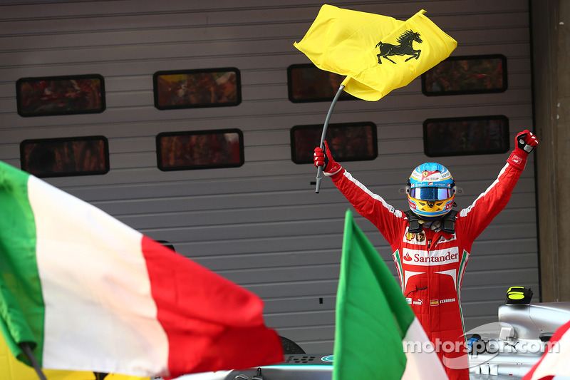 1st place Fernando Alonso, Ferrari 