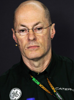 Mark Smith, Director Técnico de Caterham F1 Team, en la Conferencia de Prensa de la FIA.