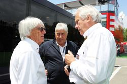 (L to R): Bernie Ecclestone, CEO Formula One Group, with Herbie Blash, FIA Delegate and Charlie Whit