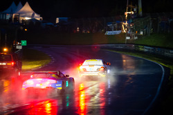 #179 Autohaus Eugen Sing Mercedes-Benz SLK 350 (V6): Cyndie Allemann, Bertin Sing, Sven Hannawald, Thorsten Drewes and #7 Aston Martin Racing Aston Martin Vantage GT3 (SP9): Darren Turner, Stefan Mücke, Allan Simonsen, Pedro Lamy