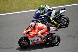 Nicky Hayden, Ducati Team y Valentino Rossi, Yamaha Factory Racing