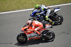 Nicky Hayden, Ducati Team y Valentino Rossi, Yamaha Factory Racing