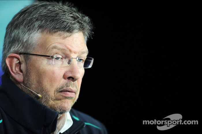 Ross Brawn, jefe de equipo del Mercedes AMG F1 Team, en la rueda de prensa de la FIA