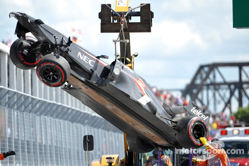 Carro batido de Esteban Gutierrez, Sauber C32