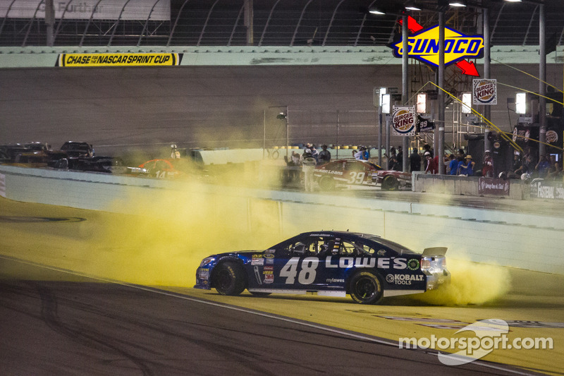 NASCAR Sprint Cup Series 2013 kampioen 2013 Jimmie Johnson, Hendrick Motorsports Chevrolet viert fee