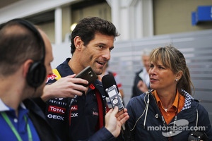 Mark Webber, Red Bull Racing with the media