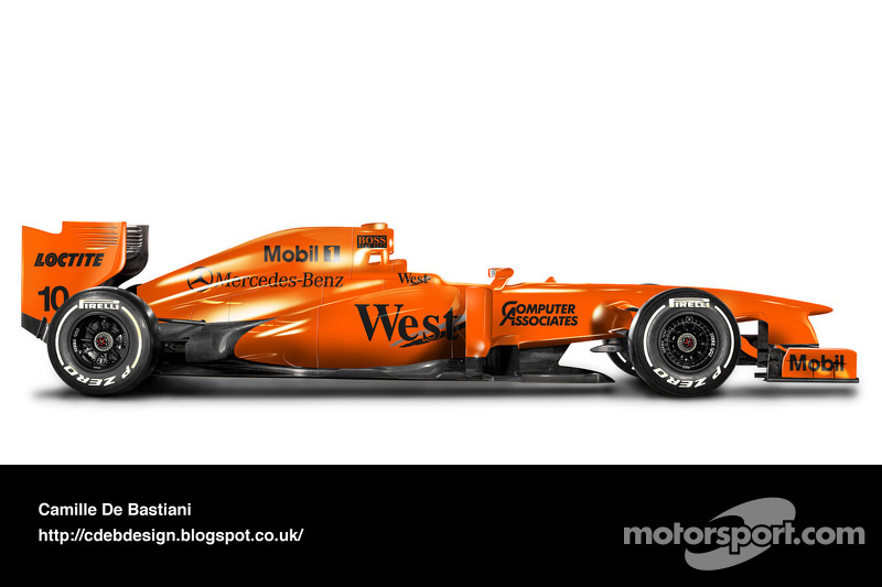 Carro de F1 retrô - McLaren 1997 pré-temporada