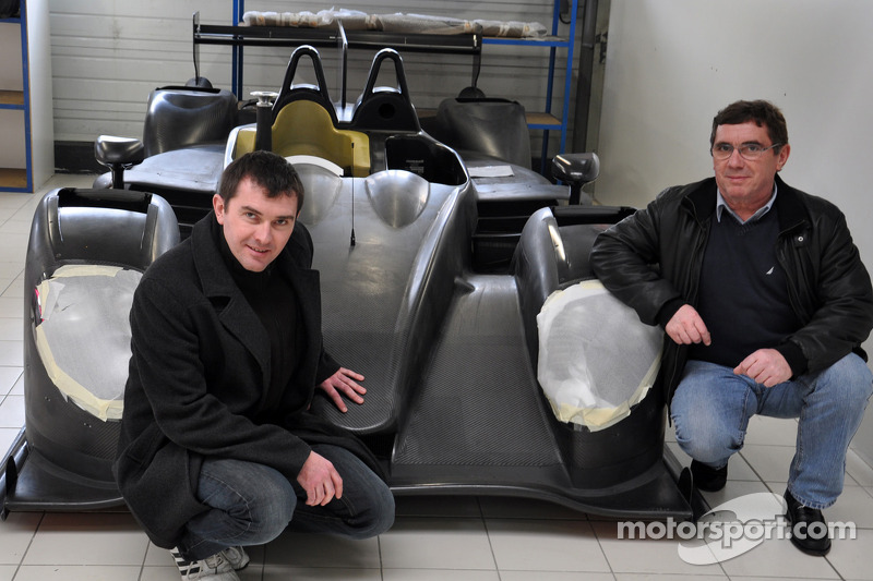 Claude and Julien Schell with the new Pegasus Racing Morgan LM P2