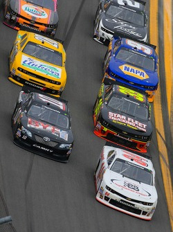 Chad Boat leads a pack of cars