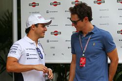 (Esquerda para direita): Felipe Massa, Williams, com Bruno Senna