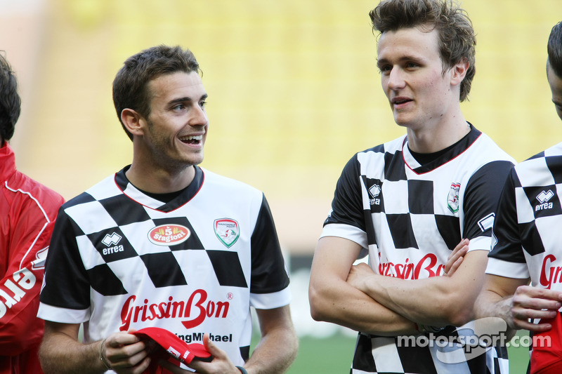 Jules Bianchi lors d'un match de football de charité