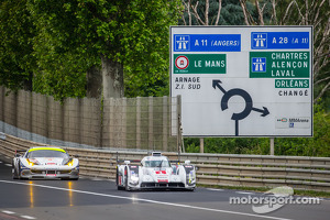 #1 Audi Sport Team Joest Audi R18 E-Tron Quattro: Lucas Di Grassi, Loic Duval, Tom Kristensen, #53 RAM Racing Ferrari 458 Italia: Johnny Mowlem, Mark Patterson, Archie Hamilton