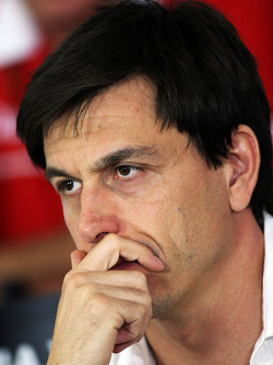Toto Wolff, Mercedes AMG F1 Shareholder and Executive Director in the FIA Press Conference