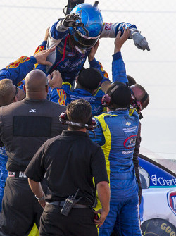 Race winner A.J. Allmendinger, JTG Daugherty Racing Chevrolet