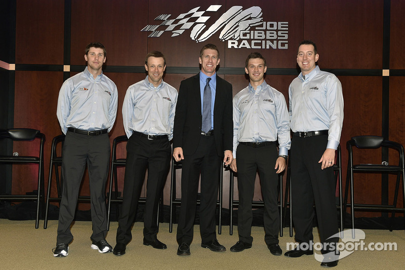 Denny Hamlin, Matt Kenseth, Carl Edwards, Daniel Suarez and Kyle Busch