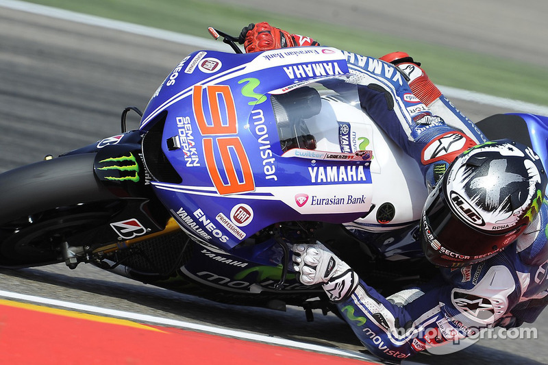 Lorenzo lució un casco especial con motivo del Gran Premio de Aragón 2014