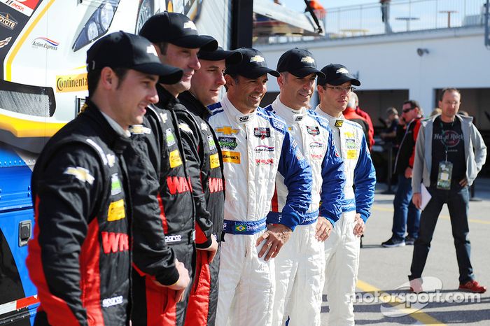 Pilotos del Action Express Racing, Dane Cameron, Max Papis, Eric Curran, Christian Fittipaldi, Joao 