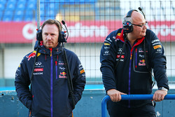 Christian Horner, Jefe de equipo de Red Bull Racing con Rob Marshall, Oficial en Jefe de ingeniería de Red Bull Racing.